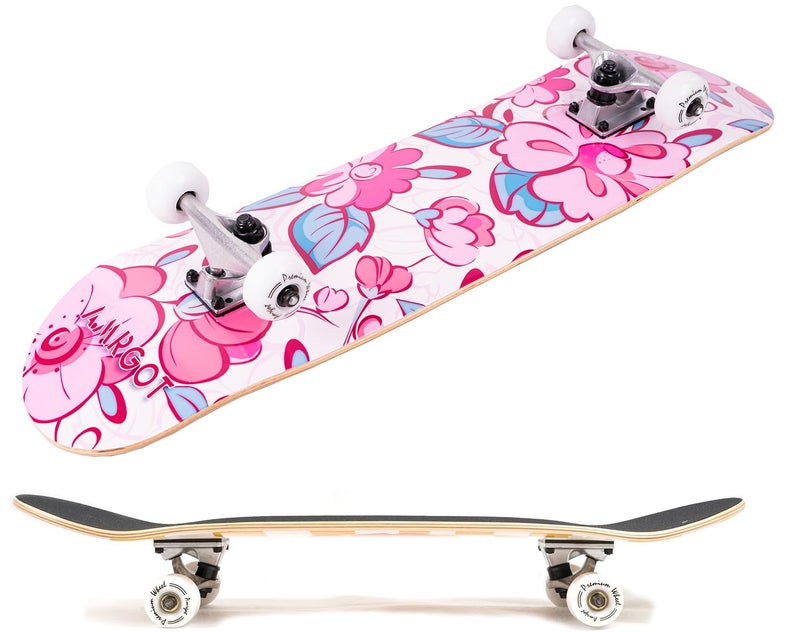 Amrgot Skateboards for Beginners,31 * 8 inches Complete Skateboards for Kids,Boys,Girls and Adults,7 Layer Maple Wood,Double Kick Deck Concave Standard and Tricks Skateboard - Image 3